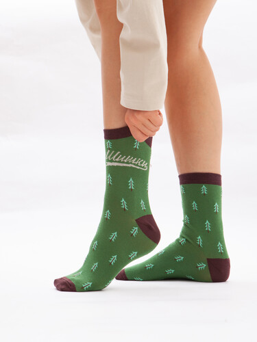 Носки ЗАПОРОЖЕЦ Шишки Зеленый фото 11