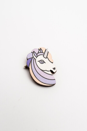 Значок деревянный WAF-WAF Единорог фото 4