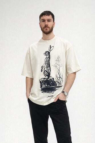 Футболка ЗАПОРОЖЕЦ Заяц Dark Nude фото 3