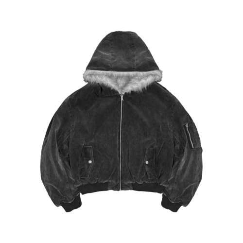 Бомбер СЕЗОН СЛАВЫ Fluffy Черный-Белый фото 3