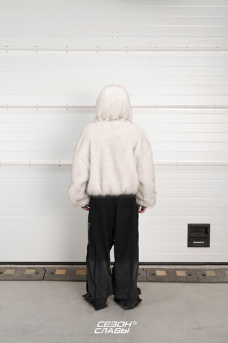 Бомбер СЕЗОН СЛАВЫ Fluffy Черный-Белый фото 14