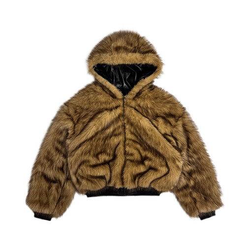 Бомбер СЕЗОН СЛАВЫ Fluffy кожаный Черный фото 4