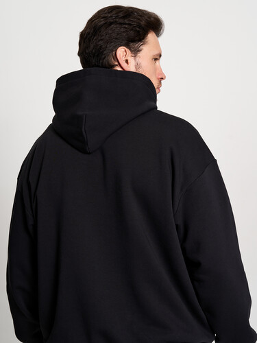 Худи овесайз с капюшоном FORMA SQUAD на кнопках Черный фото 8