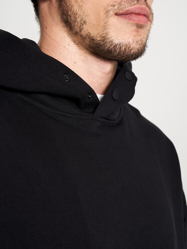 Худи овесайз с капюшоном FORMA SQUAD на кнопках Черный фото 9