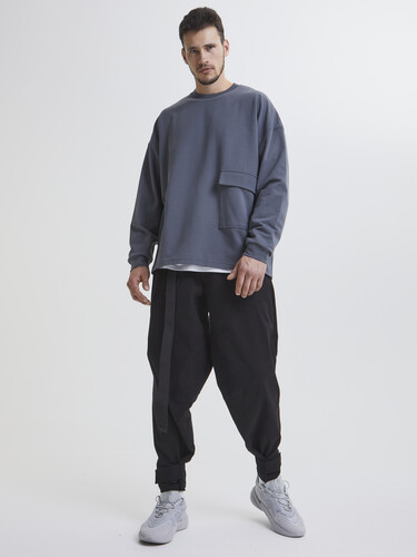 Свитшот FORMA SQUAD С карманом Серый фото 4