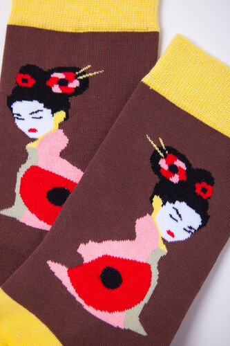 Носки BURNING HEELS Гейша Коричневый фото 5