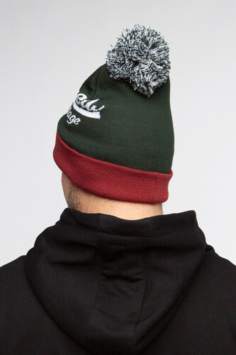 Шапка ЗАПОРОЖЕЦ Logo Pumpon/Лого Помпон Bordeaux/Green фото 9