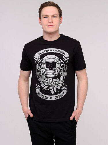 Футболка ASTRO Космическая разведка Черный/Серебро фото 7