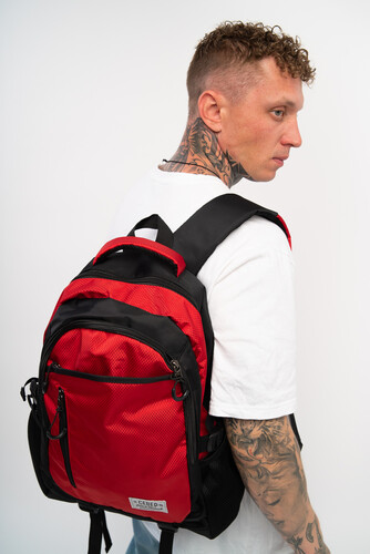 Рюкзак СЕВЕР СЕВ1345 Красный/Черный фото 10