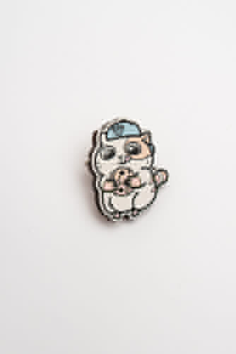 Значок деревянный WAF-WAF Котик с печенькой фото 4