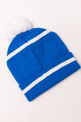 Шапка SKILLS Stripedhead Pom Imperial/White фото 7