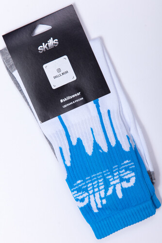 Носки SKILLS Аристократ Белый-Голубой фото 8