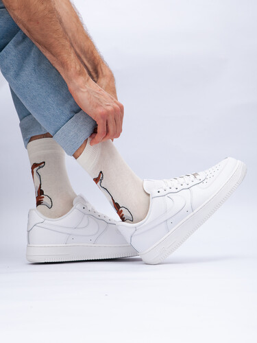 Носки ЗАПОРОЖЕЦ Лиса Молочный фото 14