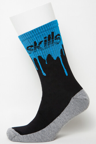 Носки SKILLS Аристократ Черный-Голубой фото 7