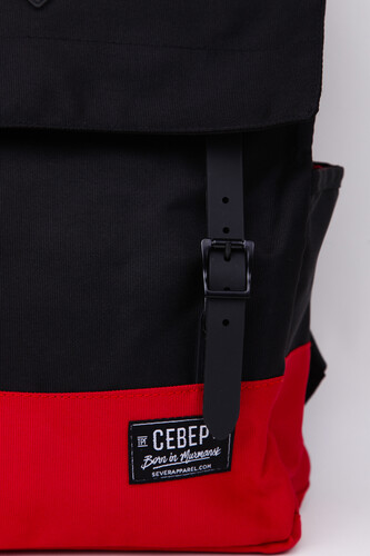 Рюкзак СЕВЕР СЕВ774 Черный/Красный фото 9