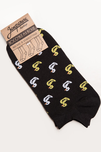 Носки ЗАПОРОЖЕЦ Утята короткие Черный фото 5