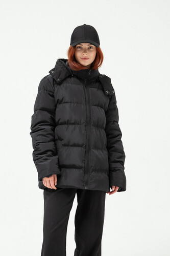 Куртка TRUESPIN Puffy Hooded Jacket Black фото 20