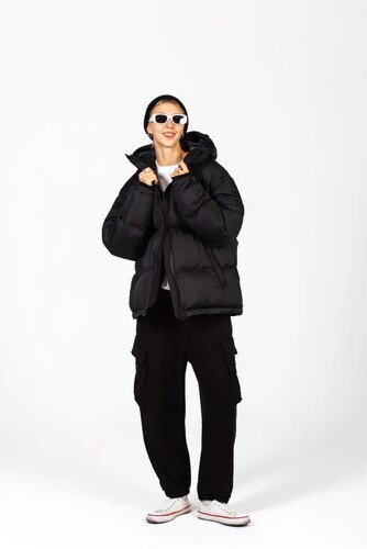 Пуховик OBANZE WATAGA Горилла Черный фото 11