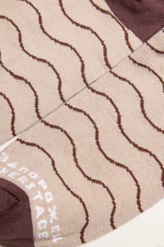 Носки ЗАПОРОЖЕЦ Волны короткие Бежевый фото 6