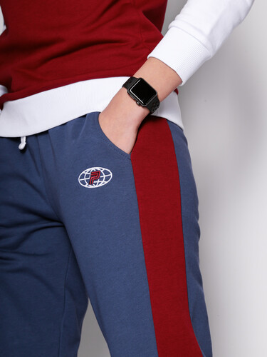 Брюки РОДИНА Полосы (женские) Белый/Синий/Бордо фото 7