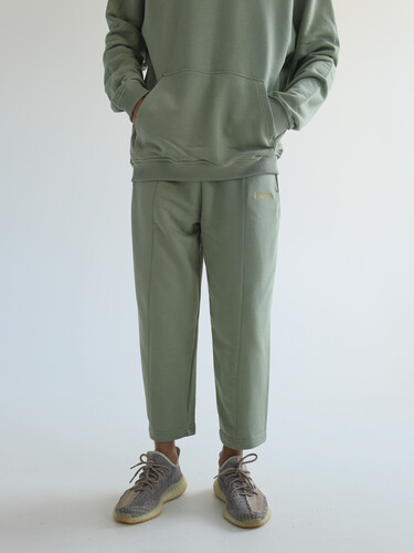 Брюки РОДИНА Loose new logo (мужские) Олива фото 4
