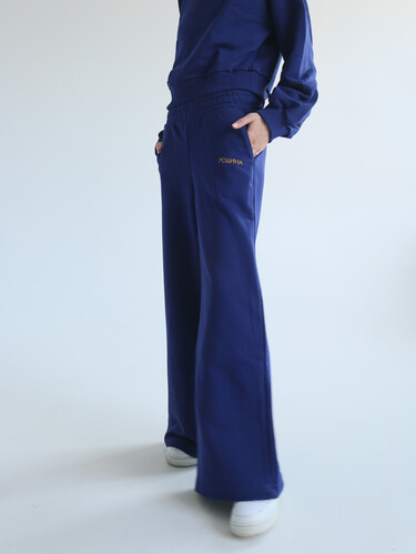 Брюки РОДИНА Loose new logo (женские) Нэви фото 4