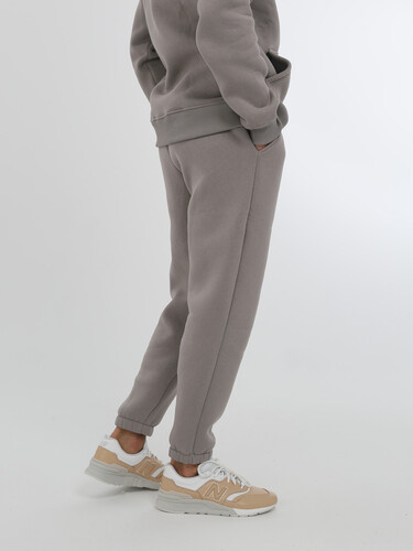 Брюки с начесом спортивные РОДИНА Оверсайз (мужские) Серый фото 7