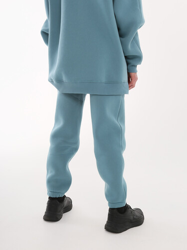 Брюки с начесом спортивные РОДИНА Оверсайз (мужские) Деним фото 6