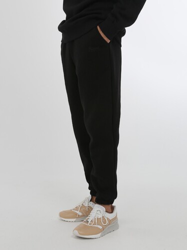 Брюки с начесом спортивные РОДИНА Оверсайз (мужские) Черный фото 4