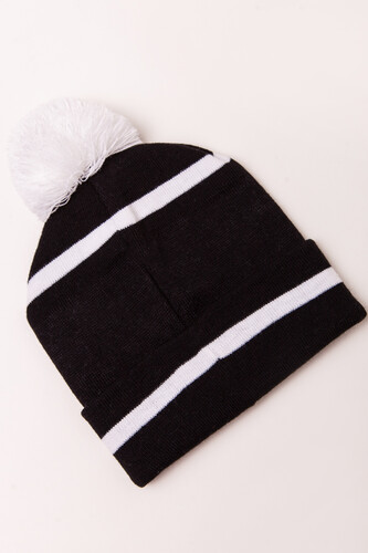 Шапка SKILLS Stripedhead Pom Black/White фото 7