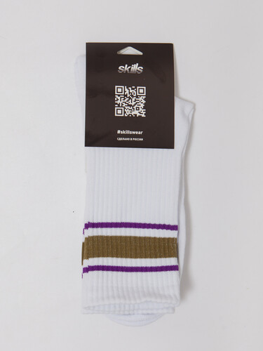 Носки махровые SKILLS Lines White/Brown фото 10