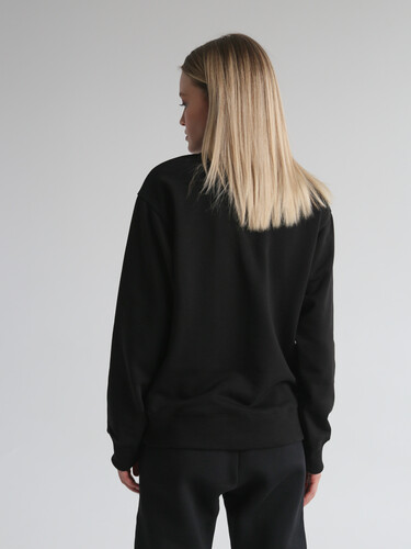 Свитшот с начесом РОДИНА Оверсайз (женский) Черный фото 6