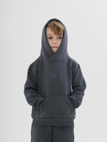 Костюм с начесом РОДИНА Оверсайз (подростковый) Серо-Голубой фото 9