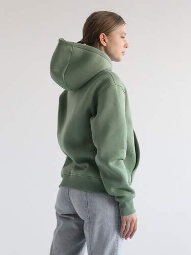 Худи с начесом РОДИНА Оверсайз (женское) Еловый фото 8