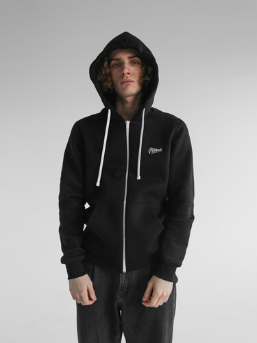 Худи с начесом на молнии РОДИНА Base (мужское) Черный фото 7