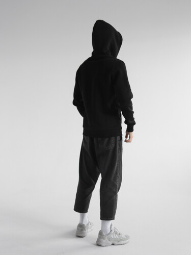 Худи с начесом на молнии РОДИНА Base (мужское) Черный фото 8