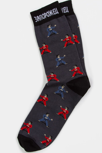 Носки ЗАПОРОЖЕЦ Каратисты Темно-Серый фото 5