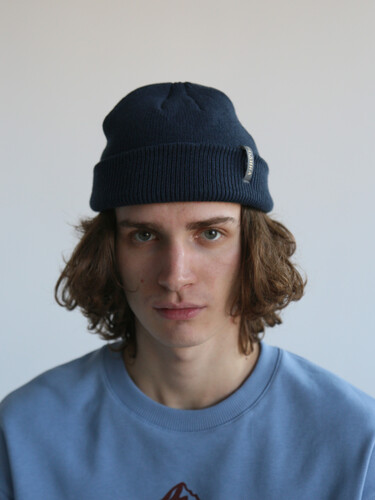 Шапка РОДИНА Fat Beanie Темно-Синий фото 3