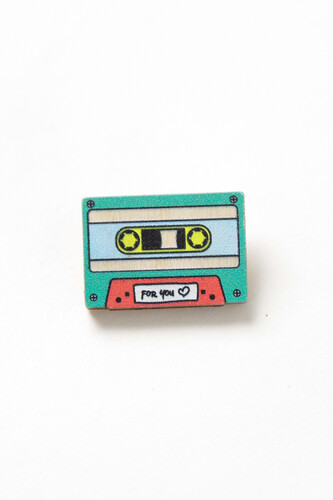 Пин деревянный WAF-WAF Наши песни (Зеленый/Красный) фото 4