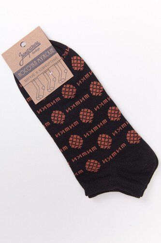 Носки ЗАПОРОЖЕЦ Шишки-2 короткие Черный/Коричневый фото 6