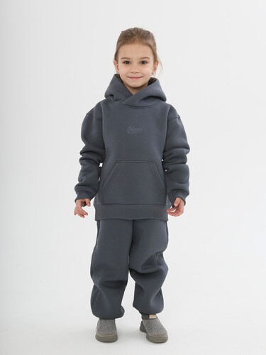 Костюм с начесом РОДИНА Оверсайз (детский) Серо-Голубой фото 6