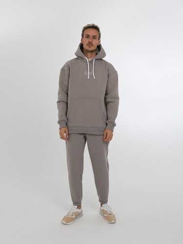 Худи с начесом РОДИНА Оверсайз (мужское) Серый фото 6