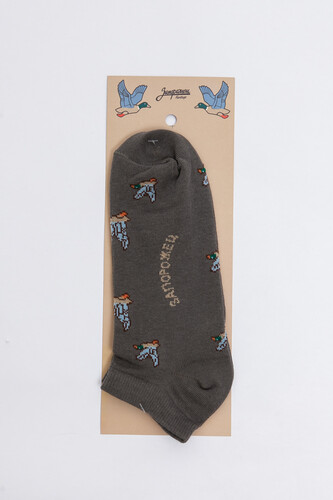 Носки ЗАПОРОЖЕЦ Дичь Классика короткие Серый фото 3