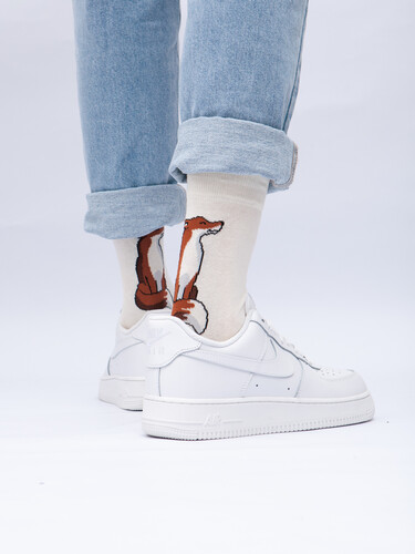 Носки ЗАПОРОЖЕЦ Лиса Молочный фото 26