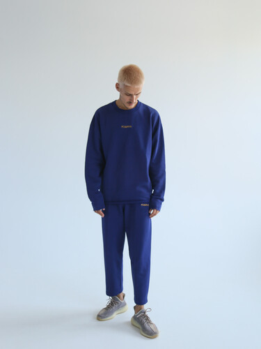 Брюки РОДИНА Loose new logo (мужские) Нэви фото 7