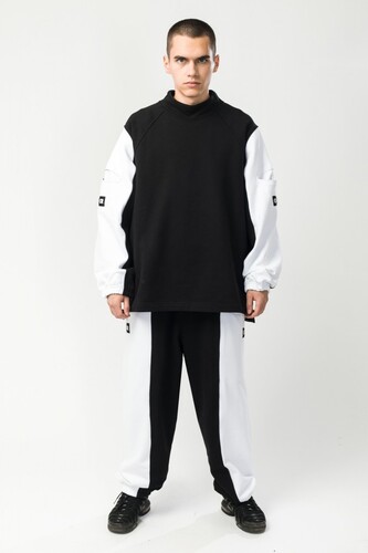 Мужская толстовка CODERED Sleevecognito Черный/Белый фото 9