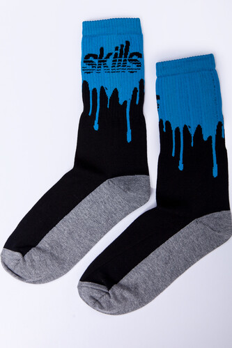 Носки SKILLS Аристократ Черный-Голубой фото 11