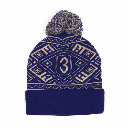 Шапка с помпоном ЗАПОРОЖЕЦ Узор Blue фото 6