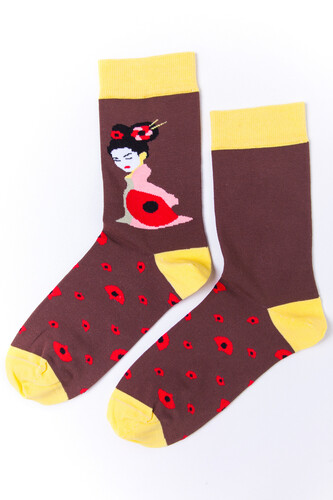 Носки BURNING HEELS Гейша Коричневый фото 6