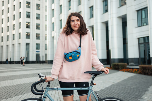 Сумка поясная ENKLEPP Tarta Waist Bag Geometry Navy фото 4